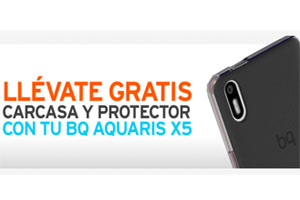 En Simyo el BQ Aquaris X5 viene con carcasa y protector gratis