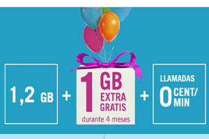 Al darte de alta o aplicar tu portabilidad en Yoigo: 1 GB extra por cuatro mese