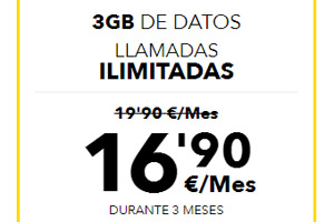 3 Gb para datos y llamadas ilimitadas en Más Móvil a precio rebajado durante tres meses