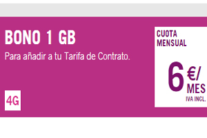 Conoce el nuevo bono de 1 GB para complementar tu tarifa Yoigo de contrato