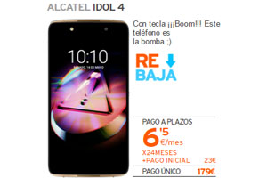 En Simyo el Alcatel Idol 4 a 6,5 euros por mes