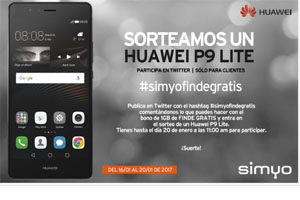 Todavía hay tiempo de participar con Simyo en Twitter para ganar un Huawei P9 Lite