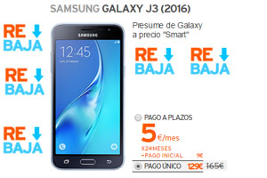 El Samsung Galaxy J3 tiene descuentazo de 36 euros en Simyo