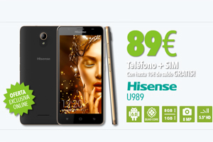 Hitsmobile tiene el Hisense U989 en oferta exclusiva para clientes online