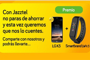 Apúntate para ganar un paquete de móvil y smartband con Jazztel