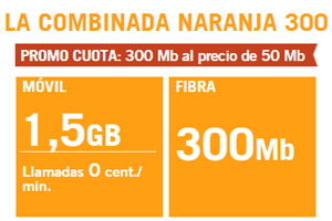 Ya está disponible de Combinada Naranja 300 de Yoigo