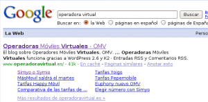 Operadora Virtual en Google