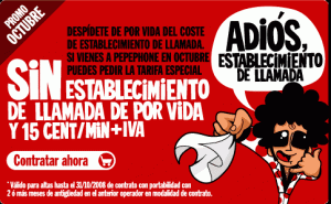 Campaña Pepephone "Sin establecimiento de llamada"