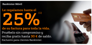 Hasta 30 euros de saldo gratis con Bankinter Móvil