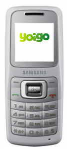 Imagen del Samsung SGH b130 de color blanco con Yoigo