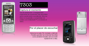 Sony Ericsson t303 libre con Simyo