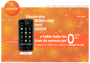 Nokia 5800 con Euskaltel