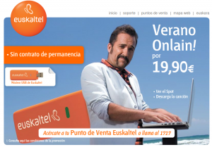 Promoción verano Onlain de Euskaltel