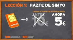 Promoción 5 euros de Simyo