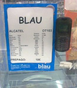 Alcatel OT 103 Blau