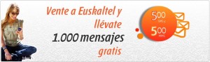 Promoción Euskaltel con SMS y MMS gratis