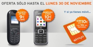 Alcatel OT 103 o Samsung E 1120 de Simyo