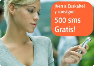 Hasta 500 SMS de Euskaltel gratis