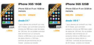 iPhone 3GS con mobil R