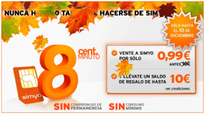 Imagen de la promoción Simyo de otoño