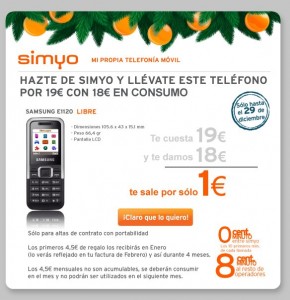 Samsung E1120 con Simyo
