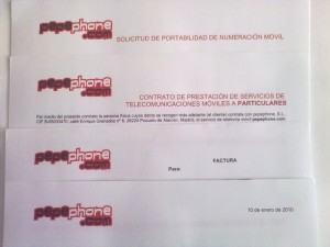 Solicitud de portabilidad, contrato y carta de Pepephone