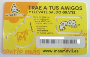 La tarjeta MÁSmovil por la otra cara