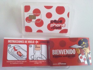 Estuche con la tarjeta SIM de Pepephone e instrucciones