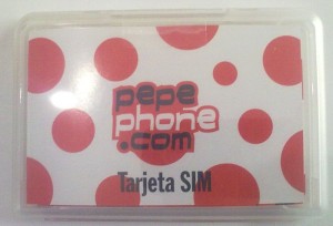 Tarjeta SIM de Pepephone