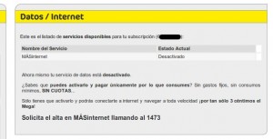 Estado del internet de MÁSmovil