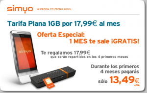 Gigabit Internet on Simyo 1 Gb De Internet M  Vil