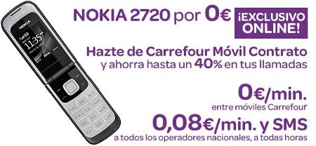 Nokia 2720 gratis con Carrefour Móvil