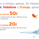 Promoción Portabilidad de Simyo, vente de Vodafone, Movistar u Orange y tendrás hasta 50 euros saldo