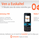 Samsung J700 y Nokia 7100 SuperNova gratis con Euskaltel