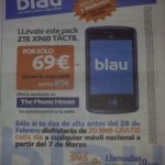 Blau: ZTE X960 por 69 euros en The Phone House