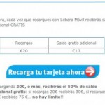 La mitad de saldo extra gratis al recargar Lebara Móvil