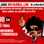 Internet móvil Pepephone/movilonia.com de 1 GB ahora también con microsim