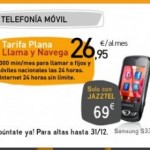 Samsung S3370 por 69 euros con la nueva tarifa plana llama y navega de Jazztel Móvil