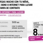 Bono 8 internet para llevar de Yoigo gratis 3 meses