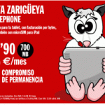 Tarifa Zarigüeya de Pepephone para tablets, 700 megas por 11.90 euros