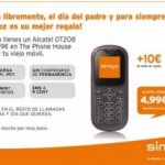 Alcatel OT208 por 4.99 euros con 10 euros de saldo