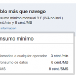 Nueva tarifa en contrato con consumo mínimo de Tuenti Móvil