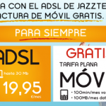 Jazztel ADSL regala llamadas y datos (tarifa plana) móvil