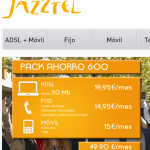 Jazztel renueva sus packs ahorro, o tarifa combinada de ADSL, móvil e internet móvil