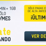 Último día de promoción MÁSmovil, 1 giga por 4.5 euros y llamadas a 0 céntimos/minuto