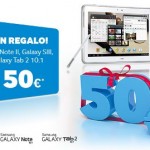 50 euros gratis en la promoción de Samsung por comprar Samsung Galaxy S3, Note 2, Galaxy Note 10.1, Tab 2 10.1 durante mayo del 2013