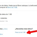 Pasar del bono de datos de 1GB a 3 GB en Tuenti Móvil