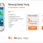 Samsung Galaxy Young rebajado en Simyo