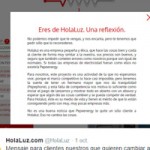 Sorprendente mensaje de Pepeenergy a los usuarios de Holaluz