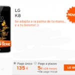 Novedades en la tienda de móviles Simyo: El LG K8 a un súper precio